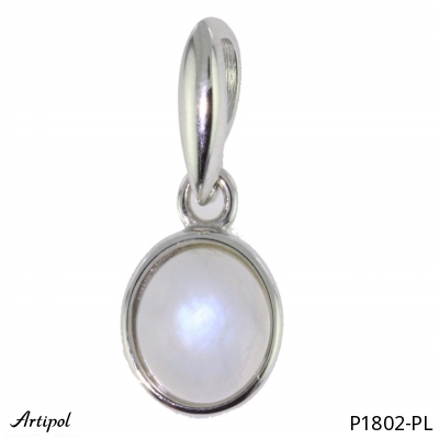 Pendant P1802-PL with real Rainbow Moonstone