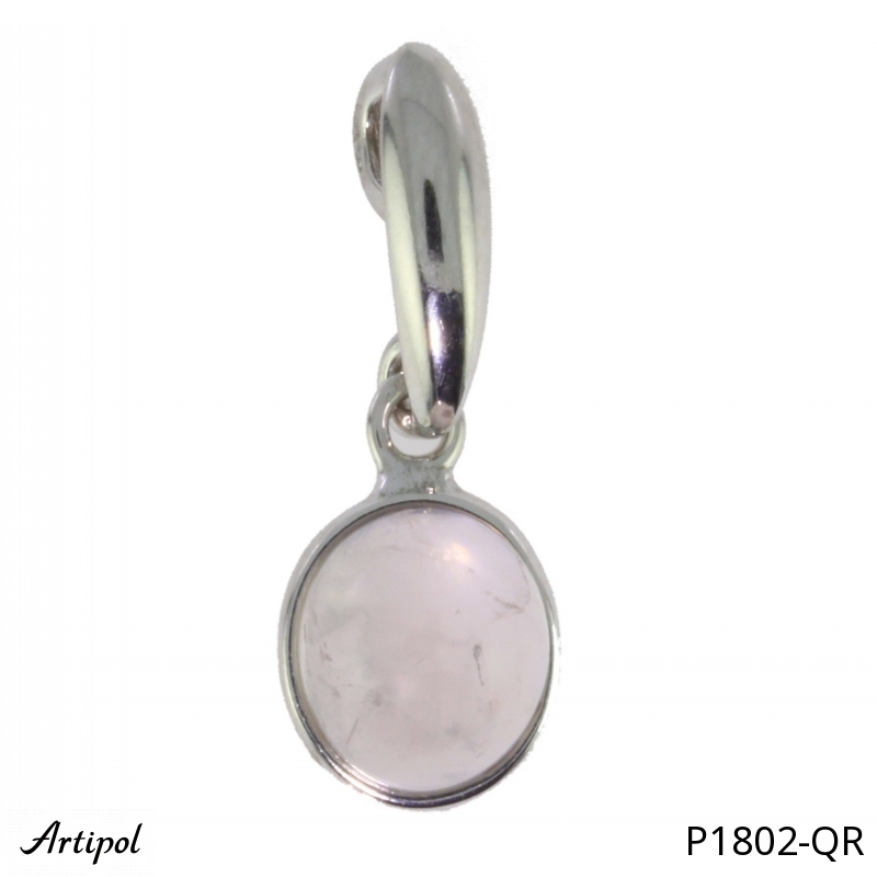 Pendant P1802-QR with real Rose quartz