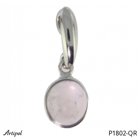 Pendant P1802-QR with real Rose quartz