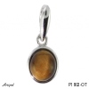 Pendant P1802-OT with real Tiger's eye