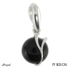 Pendentif P1803-ON en Onyx noir véritable