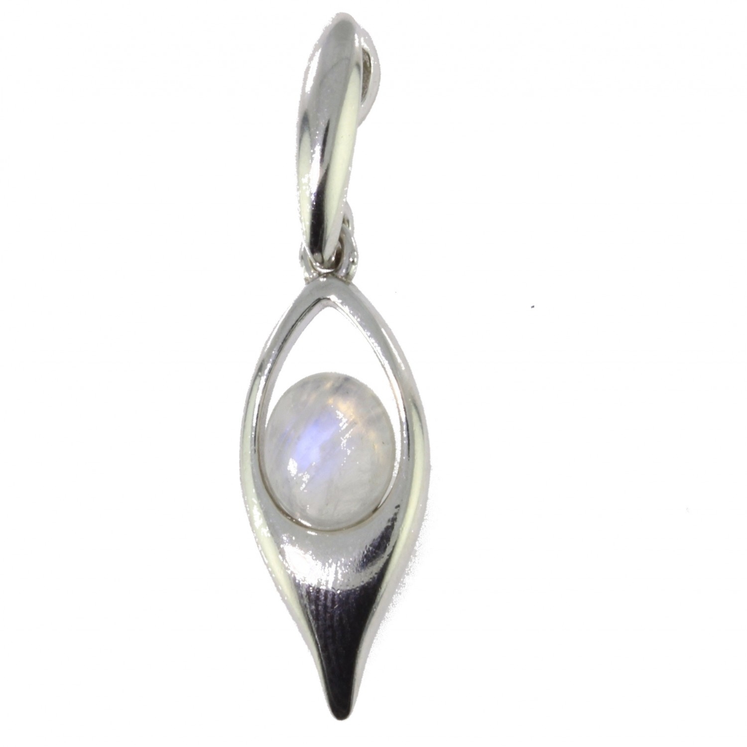 Anhänger P2202-PL mit echter Mondstein - Schmuck Rhodium Silber für Frau