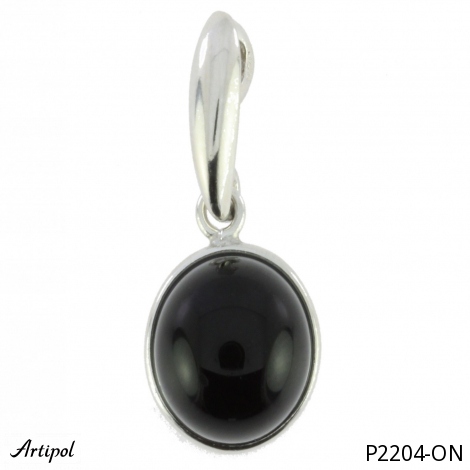 Pendentif P2204-ON en Onyx noir véritable