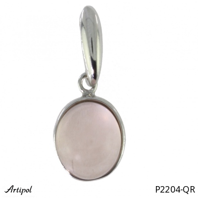 Pendant P2204-QR with real Rose quartz