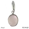 Pendant P2204-QR with real Rose quartz
