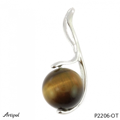 Pendentif P2206-OT en Oeil de tigre véritable