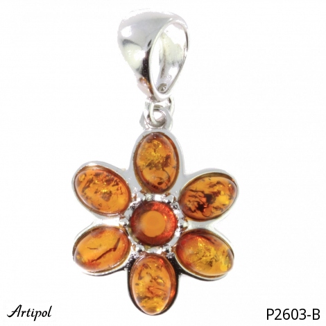 Pendant P2603-B with real Amber