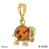 Pendant P2604-BV with real Amber