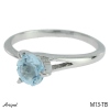 Ring M13-TB with real Blue topaz