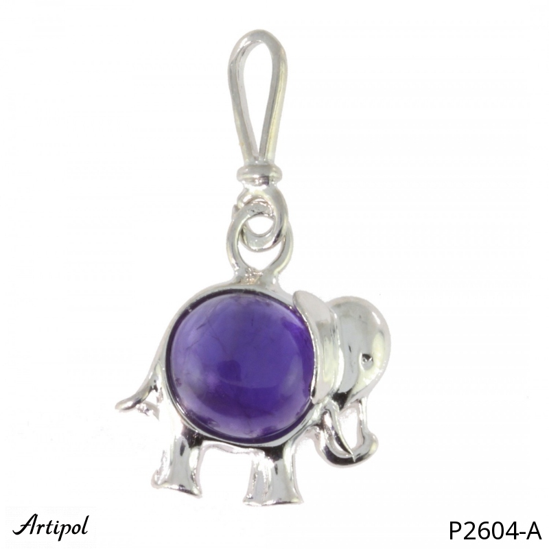 Pendant P2604-A with real Amethyst