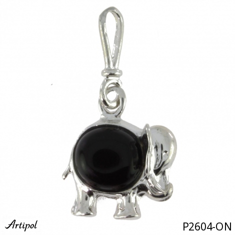 Pendentif P2604-ON en Onyx noir véritable