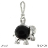 Pendentif P2604-ON en Onyx noir véritable