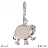 Pendentif P2604-QR en Quartz rose véritable