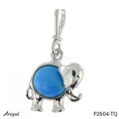 Pendant P2604-TQ with real Turquoise