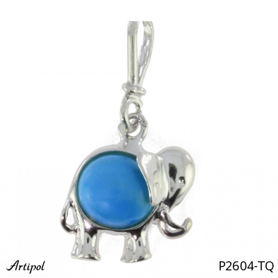 Pendentif P2604-TQ en Turquoise véritable