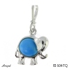 Pendant P2604-TQ with real Turquoise