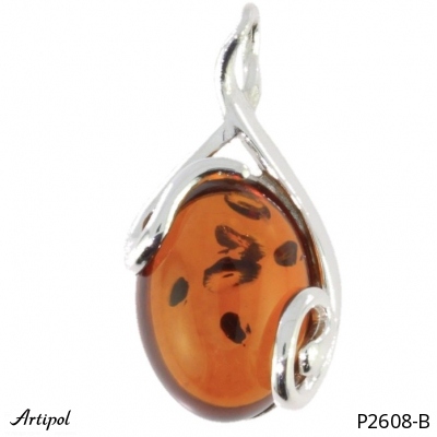 Pendant P2608-B with real Amber