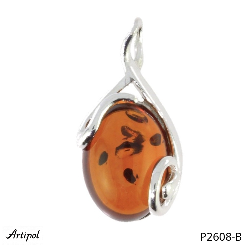 Pendant P2608-B with real Amber