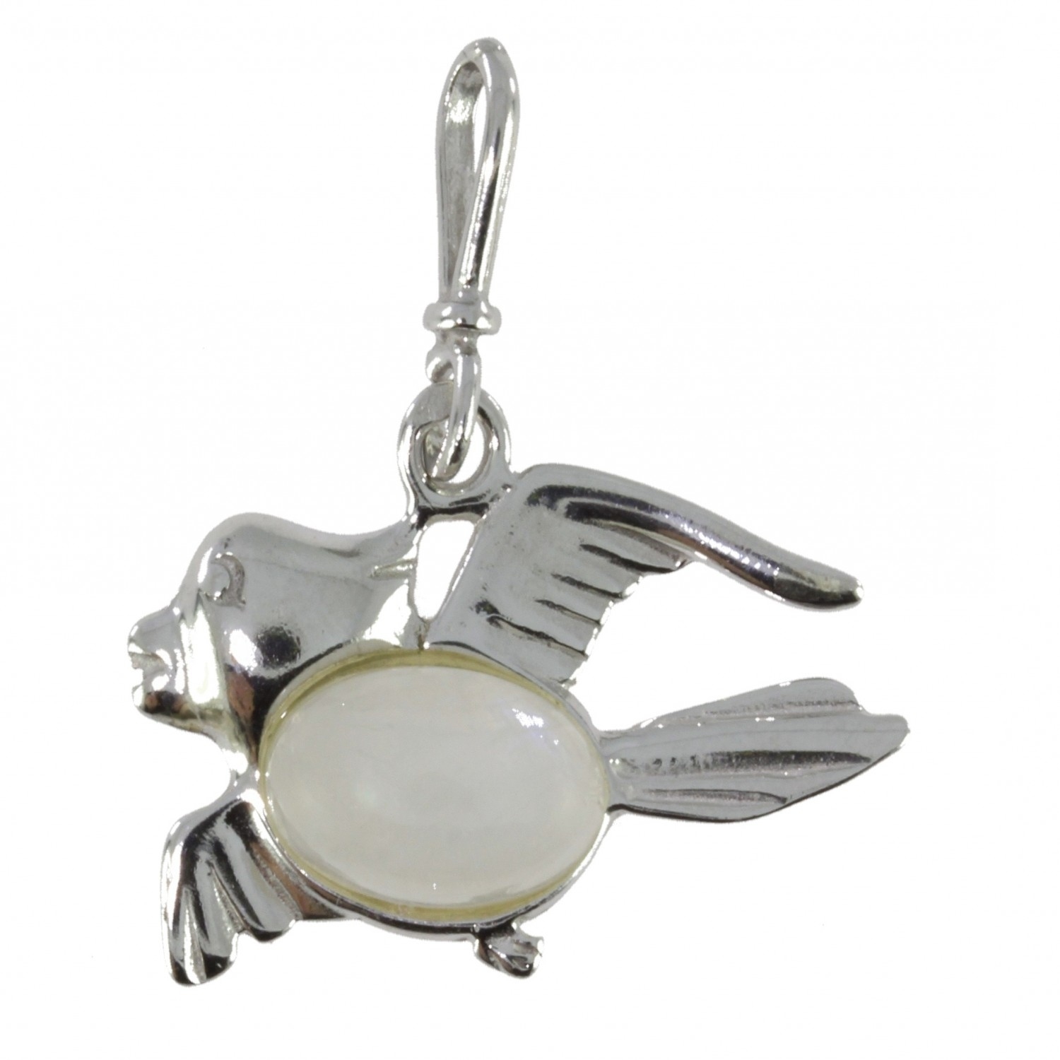 Pendentif Argent Rhodié Avec Pierre Naturelle - Style Français Artipol Modèle P3416 - Fabriqué En Europe - 11