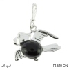 Pendentif P2610-ON en Onyx noir véritable