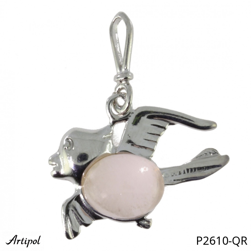 Pendant P2610-QR with real Rose Quartz