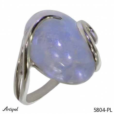 Ring 5804-PL with real Rainbow Moonstone