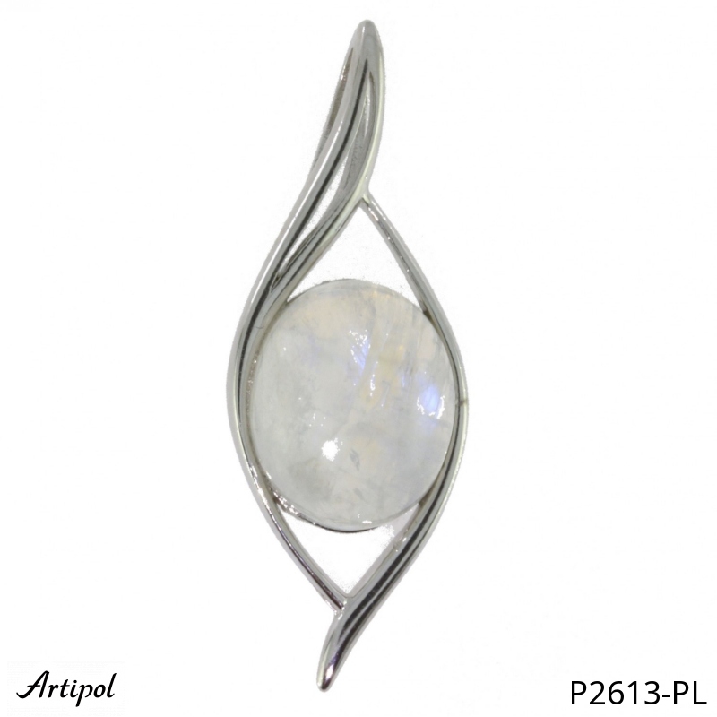 Pendant P2613-PL with real Rainbow Moonstone