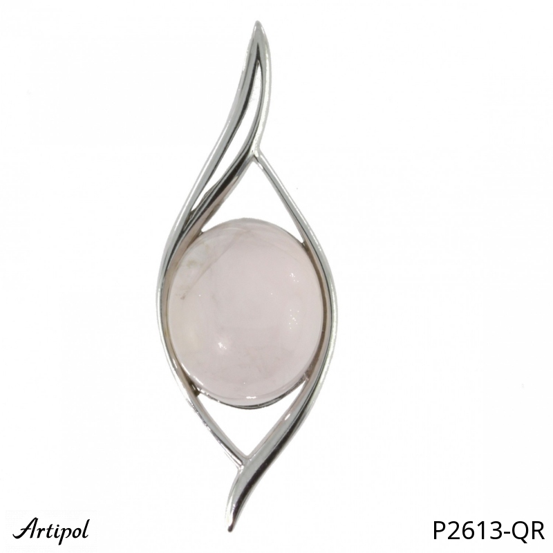 Pendentif P2613-QR en Quartz rose véritable