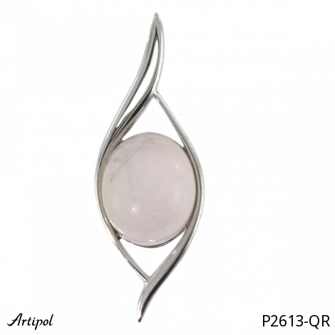 Pendentif P2613-QR en Quartz rose véritable