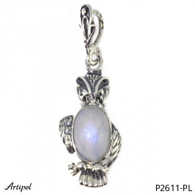 Pendant P2611-PL with real Rainbow Moonstone