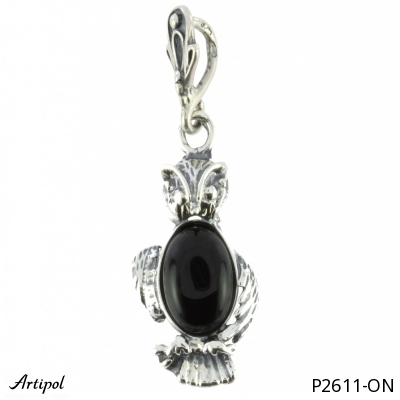 Pendentif P2611-ON en Onyx noir véritable