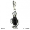 Pendant P2611-ON with real Black onyx