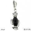 Pendentif P2611-ON en Onyx noir véritable