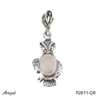 Pendant P2611-QR with real Rose quartz