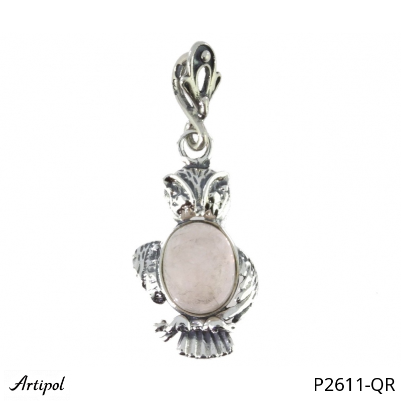 Pendentif P2611-QR en Quartz rose véritable