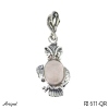 Pendentif P2611-QR en Quartz rose véritable