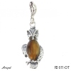 Pendant P2611-OT with real Tiger's eye