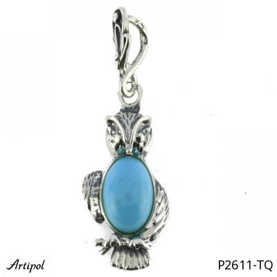 Pendentif P2611-TQ en Turquoise véritable