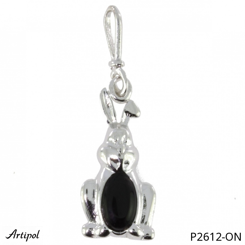 Pendentif P2612-ON en Onyx noir véritable