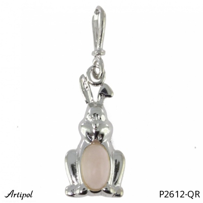 Pendant P2612-QR with real Rose Quartz