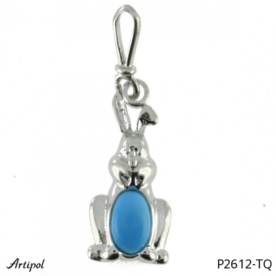 Pendentif P2612-TQ en Turquoise véritable