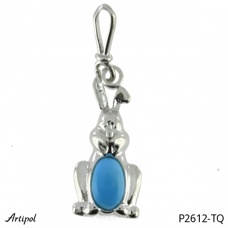 Pendentif P2612-TQ en Turquoise véritable
