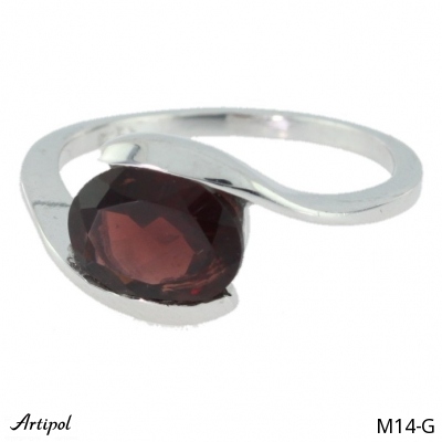Ring M14-G with real Garnet