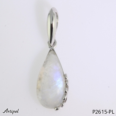 Pendant P2615-PL with real Rainbow Moonstone