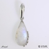Pendant P2615-PL with real Rainbow Moonstone