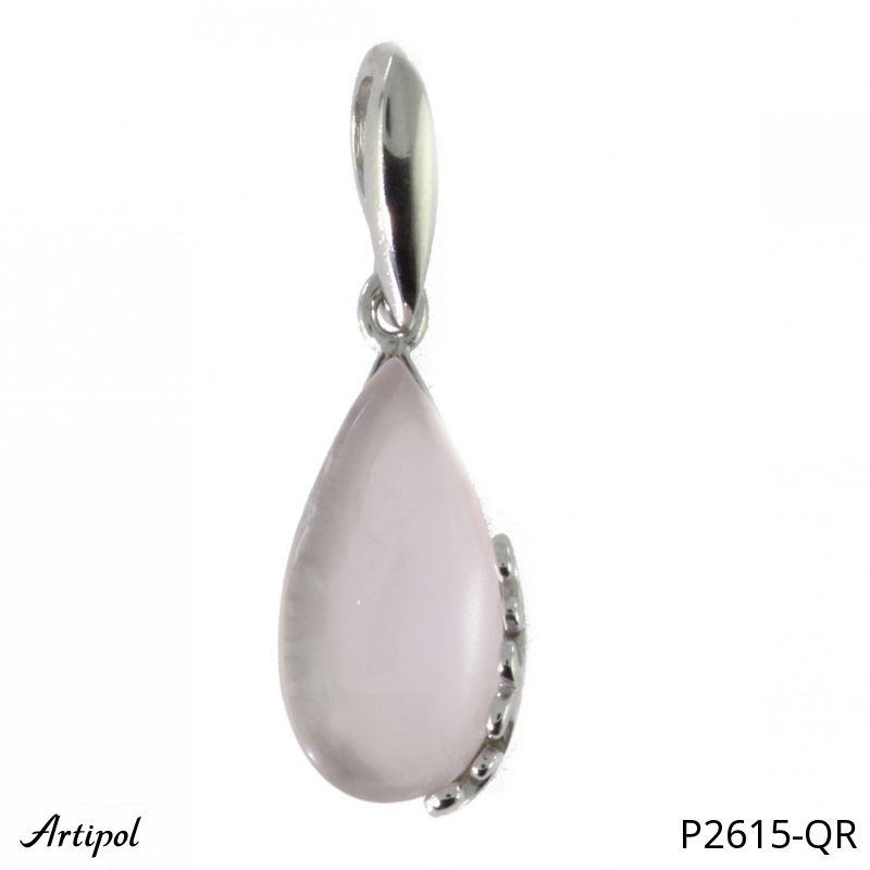 Pendant P2615-QR with real Rose quartz