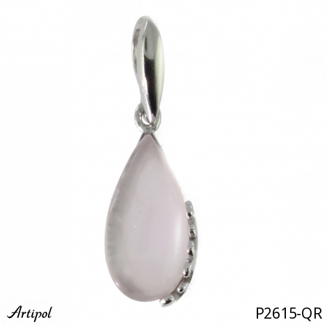 Pendant P2615-QR with real Rose Quartz
