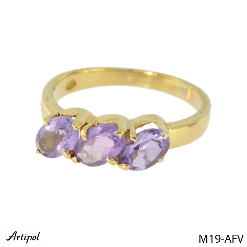 Ring M19-AFV mit echter Amethyst