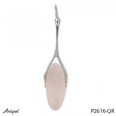 Pendant P2616-QR with real Rose quartz