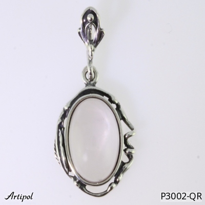 Pendant P3002-QR with real Rose quartz